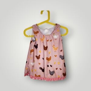 Penelope Plumm pink chicks chicken swimwear swimsuit size 3t